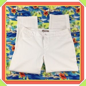 CHICO’S WHITE DENIM CROPPED JEANS 0